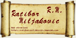 Ratibor Miljaković vizit kartica